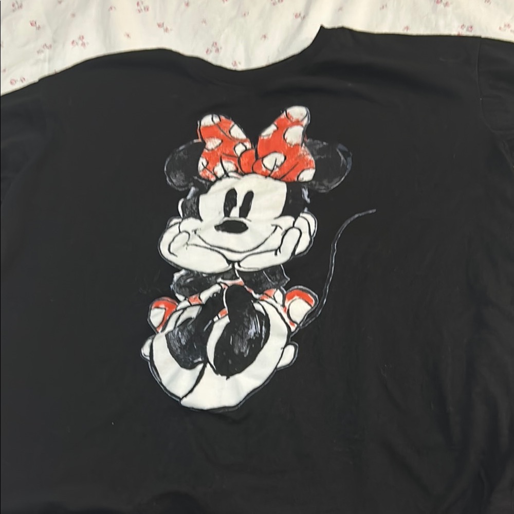 Disney Kids Black Minnie Mouse Shirt